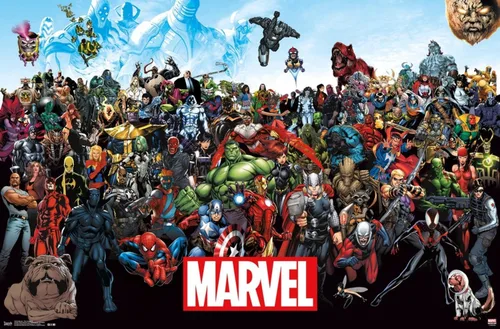 Miniatura 9 de Marvel Comics The Marvel Lineup - Póster de pared, 34 pulgadas de largo x 22.4 pulgadas de ancho, versión enmarcada de madera de granero Versión