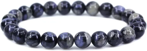 Miniatura 9 de Amandastone Pulsera elástica de cuentas redondas de 0.315 in con piedras preciosas naturales de 7 pulgadas