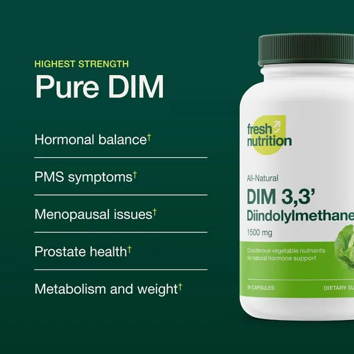 Miniatura 3 de DIM Suplemento 500mg - Diindolilmetano - Vegano, sin OMG, sin gluten - 90 cápsulas
