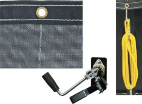 Buyers Products DTR7515 - Sistema de lona de aluminio con lona de malla, 7-1/2 x 15 pies, kit de lona de cuerpo volcado, dobladillos de doble