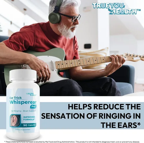 Miniatura 5 de Ear Trick Whisperear Pro Clear Suplemento auditivo para aliviar el tinnitus – Nuestro mejor remedio para el zumbido de oído para alivio del zumbido