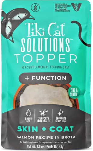 Miniatura 13 de Tiki Cat Solutions Topper, Fussy, Receta de atún en caldo, bolsa de 1.5 onzas (12 unidades)