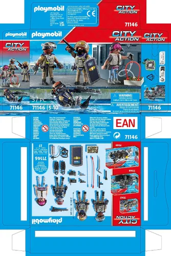 Miniatura 6 de Playmobil Conjunto de figuras de policía táctica