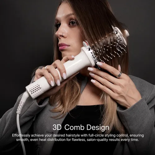 Miniatura 6 de Ellena E1 Secador de pelo + cepillo alisador de cabello de doble modo, cepillo de aire caliente con motor sin escobillas de alta velocidad