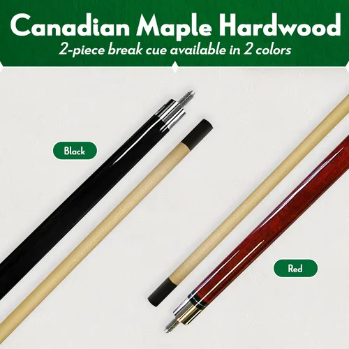 Miniatura 3 de Palo corto para taco de billar - Palos de piscina de arce canadiense de madera dura para deportes de mesa de billar