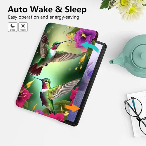 Miniatura 178 de Funda para tablet Fire 7 (12ª generación, versión 2022), delgada, a prueba de golpes, delgada, de piel sintética, con función de apagado/encendido