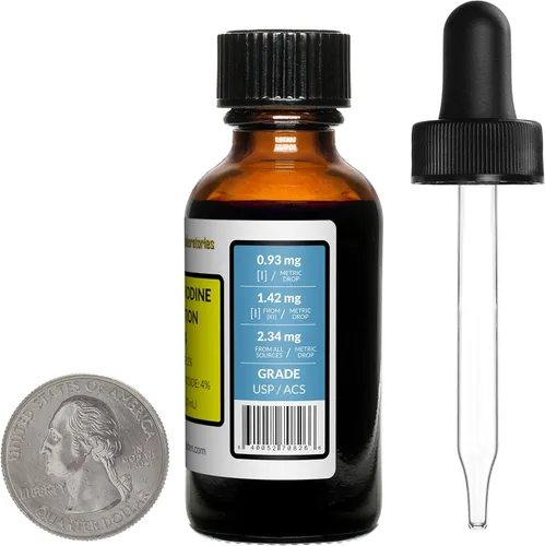 Miniatura 2 de Lugol's Yodo / Solución al 2% / 2 onzas en dos botellas de vidrio ámbar/cuentagotas gratis/Estados Unidos Solución al 2% Botella de 1 onza (2x)