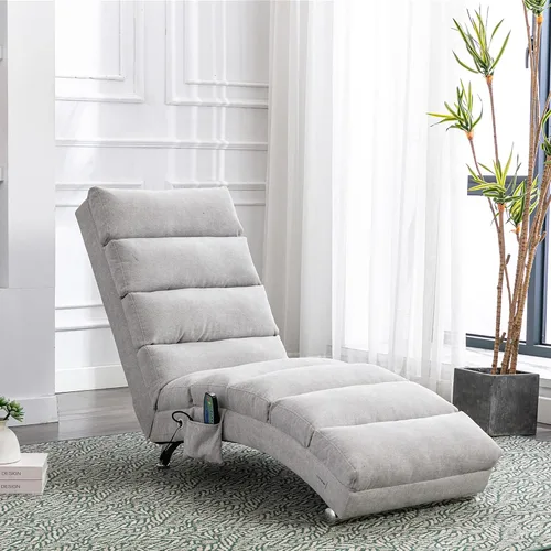 Miniatura 12 de Chaise Lounge - Silla de lino para interiores, silla reclinable eléctrica tapizada, moderna para dormir, sofá, tumbona para dormitorio, sala