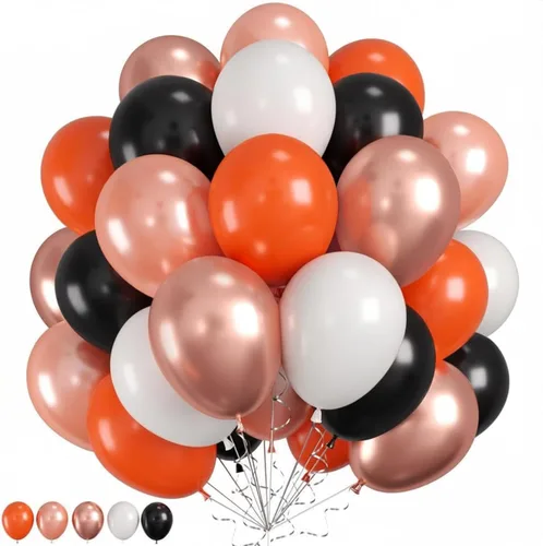 Miniatura 24 de Globos Rojos Negros Amarillos, 60pcs Globos Negros Borgoña Dorados, Globos Amarillos Granate Globos Rojos Negros Dorados con Confeti Para Cumpleaños