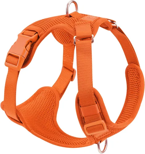 Miniatura 13 de Arnés sin tirones para perros pequeños, medianos y grandes, chaleco de malla ajustable de 2 capas con doble clip, a prueba de escapes, liberación