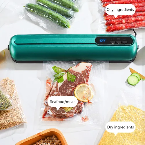 Miniatura 4 de Sellador al vacío de cocina inteligente, sellador automático de conservación de alimentos, modos seco/húmedo, sellador al vacío para frescura