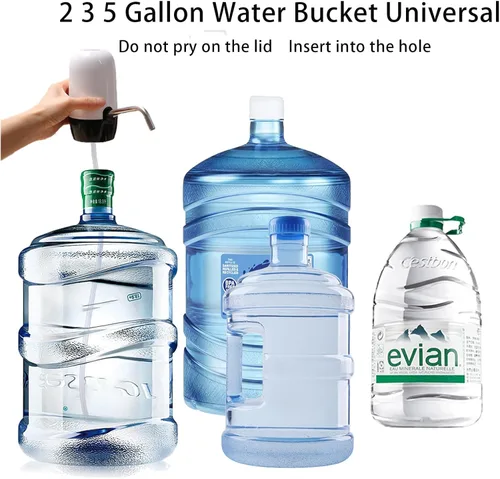 Miniatura 2 de Bomba de Agua Dual Verdadera de 5 Galones Dispensador de Agua Portátil, Bomba de Jarra de Agua con Carga USB de Alta Capacidad de Batería Fácil
