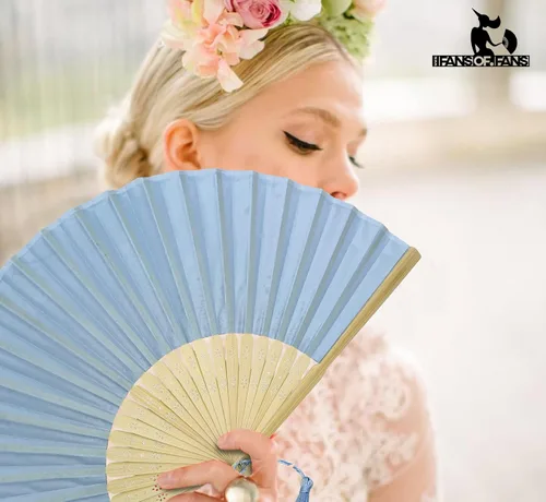 Miniatura 8 de Abanico de mano plegable de mano de tela con borla de grado A, varillas de bambú para mujeres y niñas, fiesta de verano, eventos, cumpleaños, boda