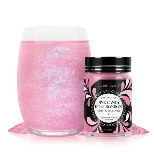 Miniatura 15 de Sweet Spell - Purpurina comestible (15g) - Destellos brillantes para bebidas, pasteles, cócteles - Purpurina 100% comestible y de grado alimenticio