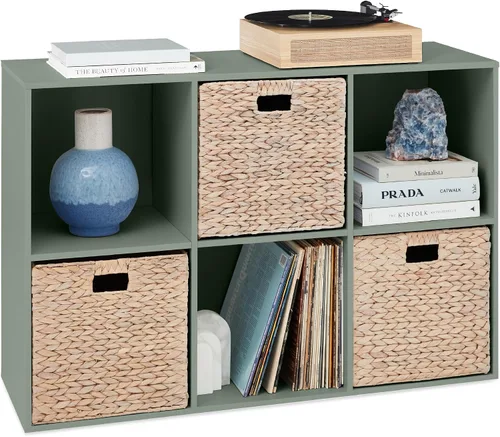 Miniatura 15 de Best Choice Products Estantería para niños con 6 cubos, organizador de almacenamiento, estante de 11 pulgadas, estantería, almacenamiento para Salvia