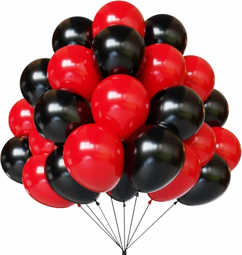 Miniatura 15 de Globos rojos y blancos, 67 globos de confeti rojo de 12 pulgadas y globos blancos para el día de la madre, día de San Valentín, cumpleaños, boda