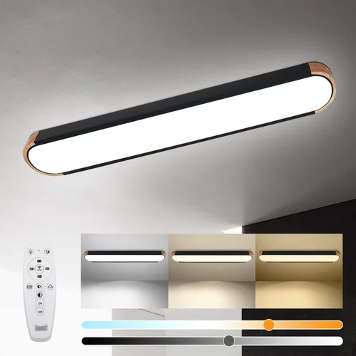 Miniatura 13 de EDISLIVE Lámpara de Techo Regulable de 19 pulgadas Moderna Minimalista LED de Forma Redonda de Madera, Metal y Acrílico, Lámpara de Techo de Montaje