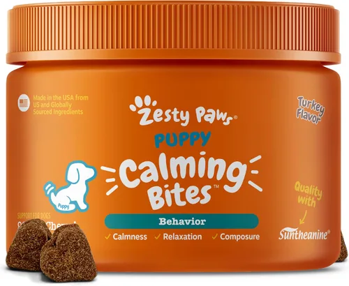 Miniatura 17 de Zesty Paws Vet Strength - Masticables calmantes para perros - para el estrés diario, relajación, compostura y separación, sabor a pavo ahumado, 90