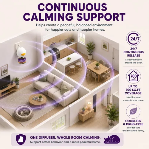 Miniatura 5 de Cat Calming Pheromone Diffuser Kit, 2 Plug-Ins + 4 Refills (48ml Each),Long-Lasting Stress & Anxiety Relief, Reduces Fighting, Spraying &