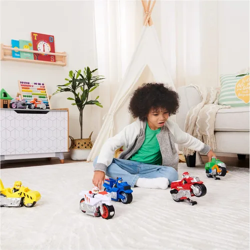 Miniatura 6 de PAW Patrol, Moto Pups Moto Deluxe de Wildcat, vehículo de motocicleta de tracción que hace piruetas y figura de juguete Gato montés