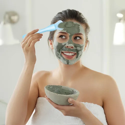 Miniatura 7 de Aplicador de máscara facial, paquete de 3 cepillos de silicona suave para mascarilla facial de doble cabeza, aplicador de máscara de barro, cuchara