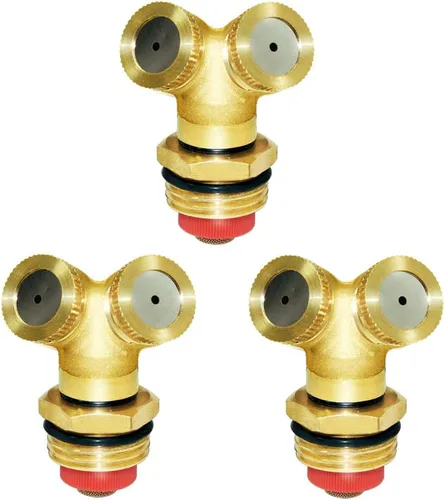Miniatura 12 de Joywayus Boquilla rociadora de latón de 1 orificio, rociadores de jardín, 1/2 pulgada, conector de riego macho NPT de 1/2 pulgada, rociadores
