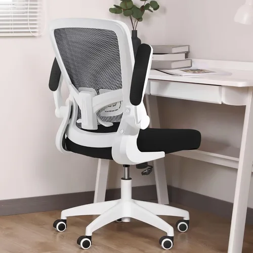 Miniatura 17 de Silla de oficina ergonómica 2026 – Silla de escritorio de malla con reposabrazos abatibles, altura ajustable y lumbar, cómodas sillas de computadora