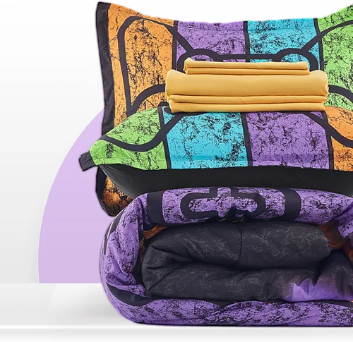 Miniatura 6 de SLEEP ZONE - Juego de edredón de 5 piezas tamaño Individual para niños y adolescentes, con edredón, sábanas y fundas para cojín y almohada, diseño