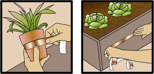 Miniatura 2 de GONZO Cinta de barrera de cobre para babosas y caracoles de 30 pies, repelente no tóxico de babosas y caracoles, seguro para mascotas, protectores
