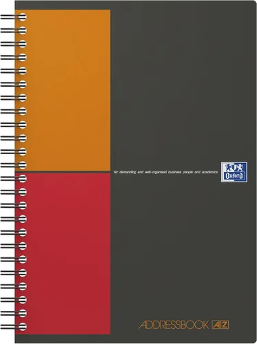 Miniatura 16 de OXFORD 100104329 Activebook International A4 + a cuadros con índice indexable y bolsillo para documentos, bloque de cuaderno en espiral gris, una