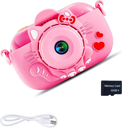 Miniatura 16 de Cámara digital para niños pequeños de YEEHAO, juguetes para niños de 3 a 9 años, cámara de video para niños pequeños de 1080P, regalos de Navidad