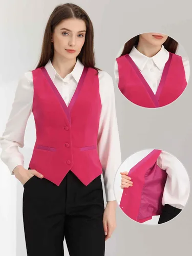 Miniatura 2 de Allegra K Chaleco para mujer, estilo steampunk, terciopelo, vintage, 2025, sin mangas, blazer elegante