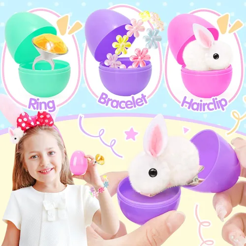 Miniatura 6 de CatchCute - Conejitos de peluche de Pascua para niños, conejo interactivo con sonidos, puede caminar y mover la cola con correa de control remoto