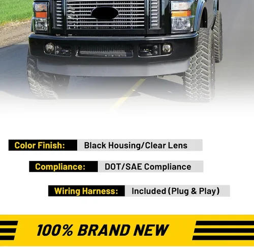 Miniatura 3 de Luces antiniebla para Ford F-250 F-350 F-450 F-550 F-550 F250 F250 F350 F450 F550 Super Duty Lámparas antiniebla con bombillas H10 12V 42W incluye