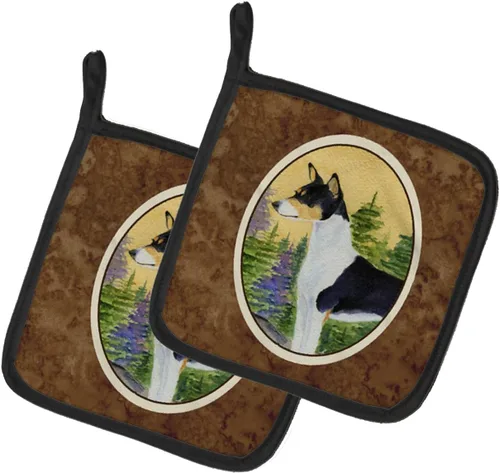 Miniatura 114 de Caroline's Treasures SS8617PTHD - Juego de soportes para ollas de cocina resistentes al calor, almohadillas calientes para horno para cocinar, Husky