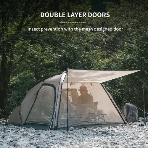 Miniatura 7 de Naturehike Massif - Tienda de campaña caliente con gato para estufa, resistente al viento, resistente al viento, para 4 estaciones, para 2/4
