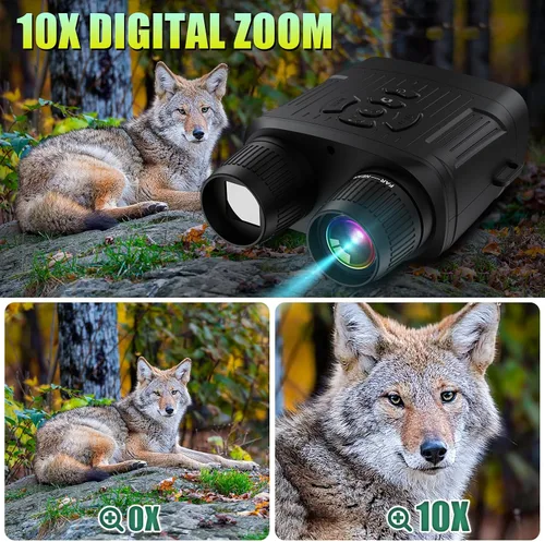 Miniatura 3 de Gafas de visión nocturna, prismáticos de visión nocturna 4K para adultos, zoom digital recargable infrarrojo digital 10X con pantalla grande de 3