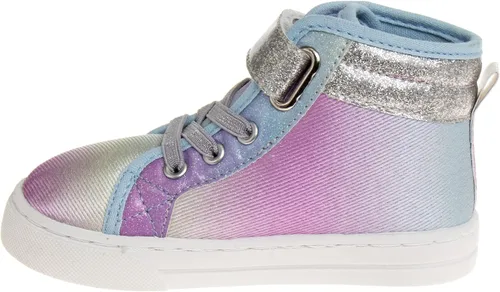 Miniatura 3 de Disney Frozen - Zapatos deportivos para niñas - Tenis de caña alta para niñas - Zapatos de princesa Ana y Elsa - Personajes de lona casuales sin