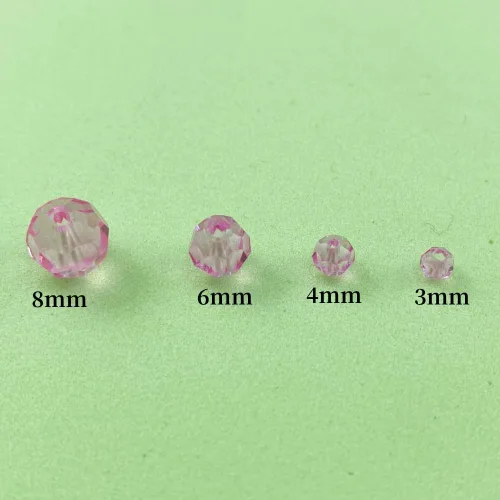 Miniatura 3 de 550 piezas cuentas de cristal de vidrio redondas 3mm 4mm 6mm 8mm cuentas facetadas redondas espaciadoras para joyería, pulseras, aretes, collares