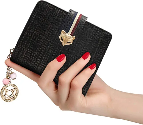 Miniatura 5 de FOXER Carteras pequeñas para mujer, monederos con cremallera para tarjetas de crédito, Classic