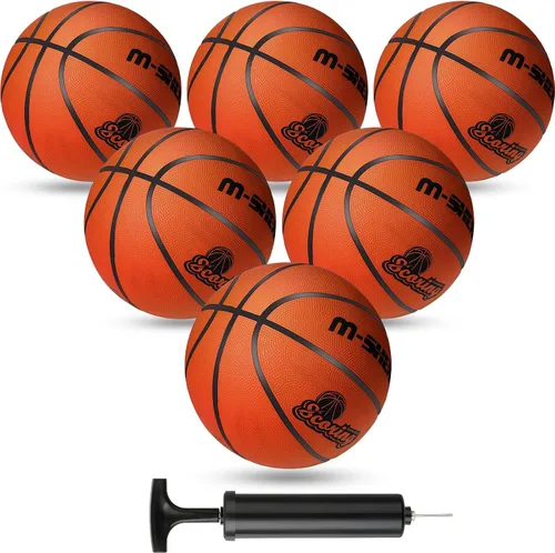 Miniatura 11 de Wettarn 6 piezas de balones de baloncesto tamaño 5 al por mayor, suministros de donación caritativa cristiana, balón de baloncesto de 27.5 pulgadas
