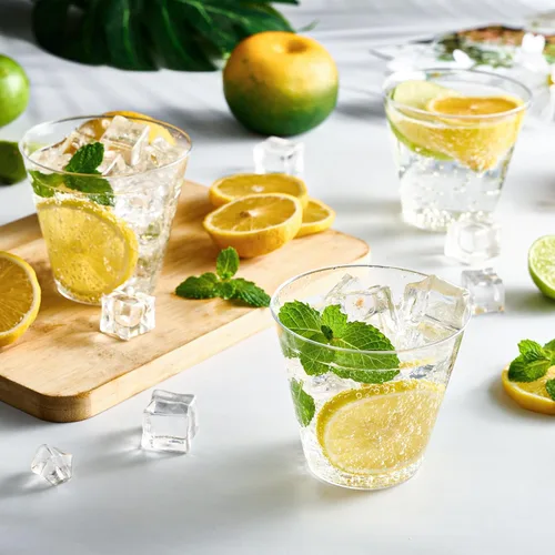 Miniatura 4 de JOLLY CHEF Paquete de 200 vasos de plástico desechables transparentes de 10 onzas, vasos de plástico transparente resistentes para bodas, Acción
