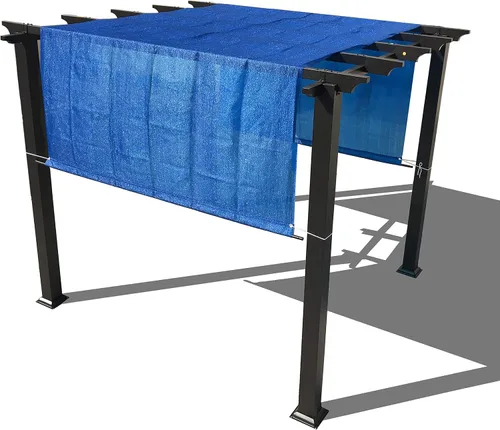 Miniatura 19 de Alion Home Toldo de repuesto personalizable de polietileno de alta densidad permeable con bolsillos para barra para pérgola