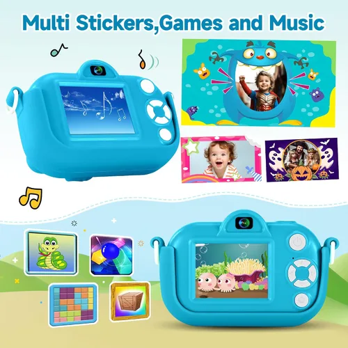 Miniatura 4 de Cámara digital para niños pequeños de YEEHAO, juguetes para niños de 3 a 9 años, cámara de video para niños pequeños de 1080P, regalos de Navidad