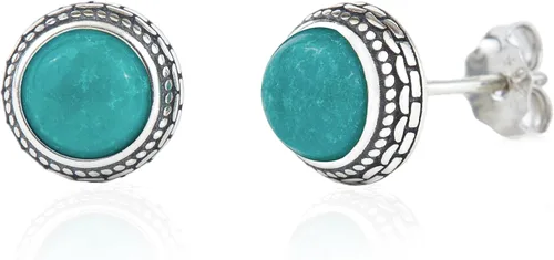 Aretes de plata de ley con piedra natal de cristal real, joyería para mujer, moda occidental 925, envejecida, bohemia, hecha a mano, el mejor regalo