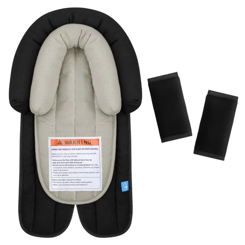 Miniatura 12 de COOLBEBE Juego de soporte y fundas de correa para bebé recién nacido, almohadillas extra suaves para asiento de automóvil, perfecto para asientos