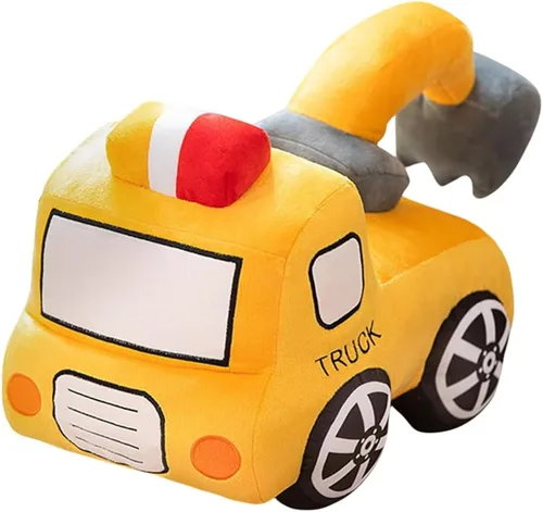 Miniatura 7 de XIYUAN Cojín de peluche rojo de autobús escolar con diseño de caricaturas, cojín de felpa para regalo de cumpleaños de niños (11 x 7 x 6 pulgadas)