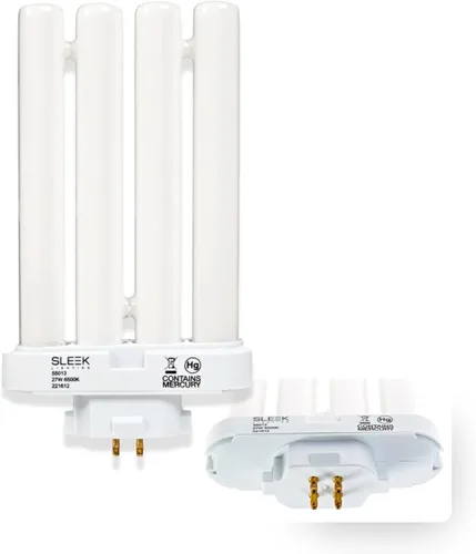 Miniatura 3 de Bombilla base T5 CFL de 4 pines GX10q-4 de 27 W, 6500 K, 1450 lm, fluorescente compacta, luz blanca diurna (paquete de 2)