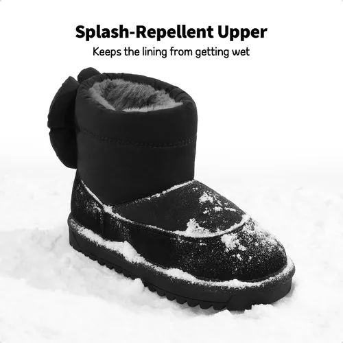 Miniatura 3 de DREAM PAIRS Botas de nieve para niñas de invierno de 0.394 pulgadas con forro de piel sintética para niños pequeños y grandes