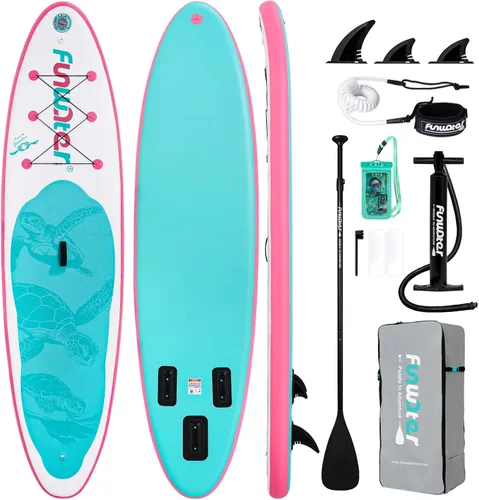 Miniatura 12 de FunWater Tabla de remo inflable de 10 pies 6 pulgadas, 11 pulgadas, 11 pies y 6 pulgadas, para adultos y jóvenes, tablas de remo inflables